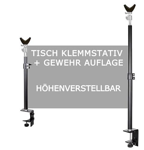 TronicXL Tisch Stativ Klemme für Objektiv / Jagd Gewehr Ständer Halterung Halter Schießstock Zielstock