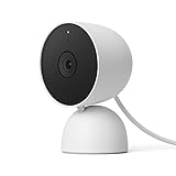 Google Nest Cam mit Kabel, Sicherheitskamera für Zuhause, Weiß, 5,69 x 6,4 x 9,84 cm; 393 Gramm