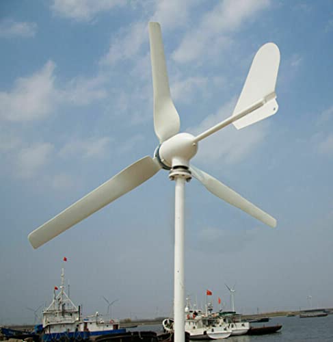 Genway 1000W Windkraftanlage Generator 12V 24V 48V Horizontal Windturbine Hocheffizient Windgenerator 3 Blatt Windmühle mit MPPT Laderegler