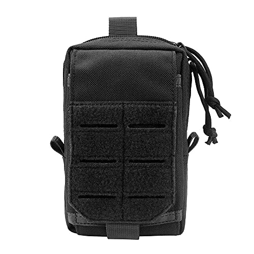 MiOYOOW Tactical Molle Tasche, 1000D EDC Zusatztasche wasserdichte Tasche Geldbörse für die Camping Jagd 17x10x5cm