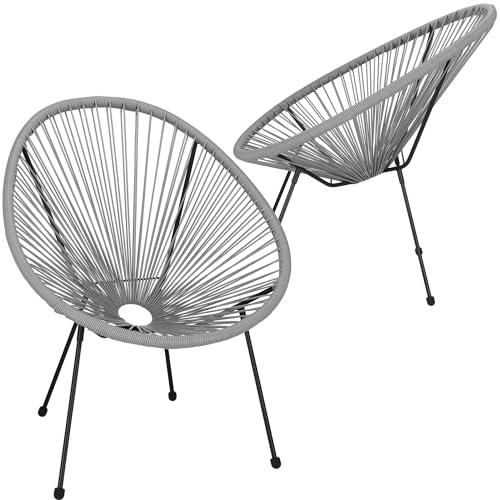 SPRINGOS Gartenstühle Design-Sessel Rattan 73 x 40,5 x 87 cm 2 Stück