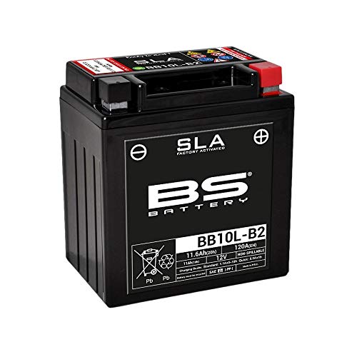 BS Battery 300677 BB10L-B2 AGM SLA Motorrad Batterie, Schwarz