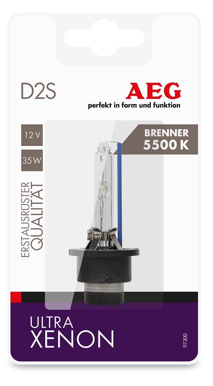 AEG Automotive 97300 Ultra Xenon Brenner D2S Intensiv-Blau 5500 K, 12 V, 35 W, 1 Stück