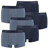 6er Pack Levis Herren Premium Trunk Boxer Shorts Unterhose Pant Unterwäsche, Farbe:Navy, Bekleidungsgröße:S