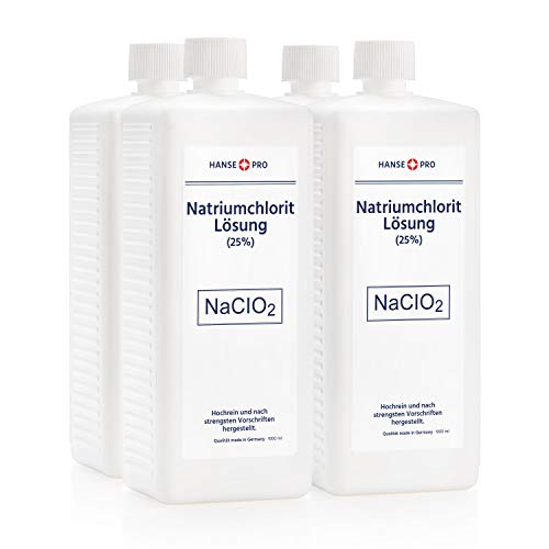 Hansepro Natriumchlorit Lösung (25%), 2 x 1000 ml, nach Original-Rezeptur, deutsches Qualitätsprodukt