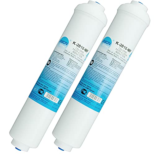 UN-2. Doppelpack Wasserfilter für Samsung, LG, Side by Side Kühlschrank Filter extern. Schlauchanschluss ist fest integriert.