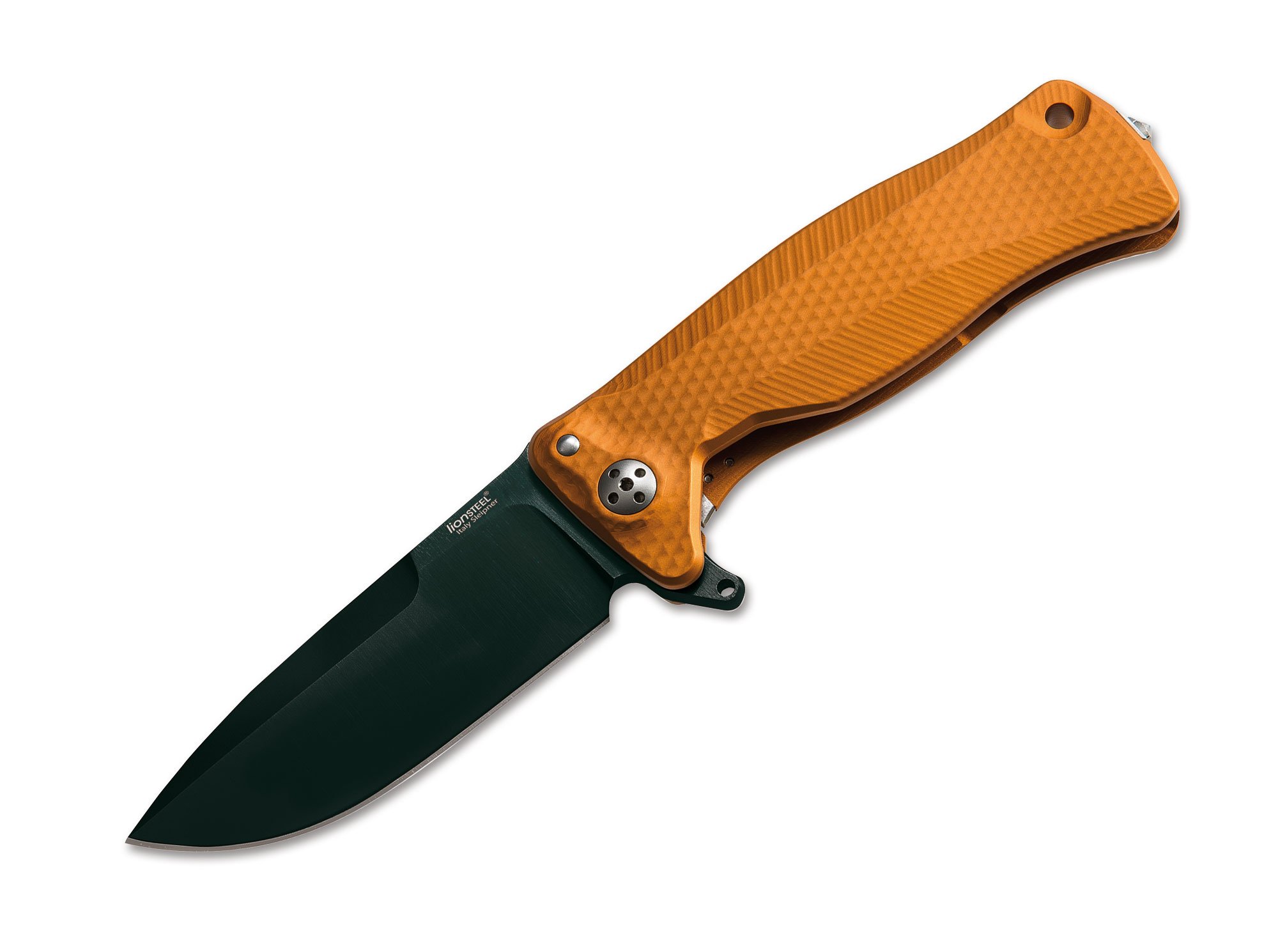 LionSteel SR-11 Aluminium Taschenmesser Orange, Klingenlänge: 9,4 cm, 01LS111