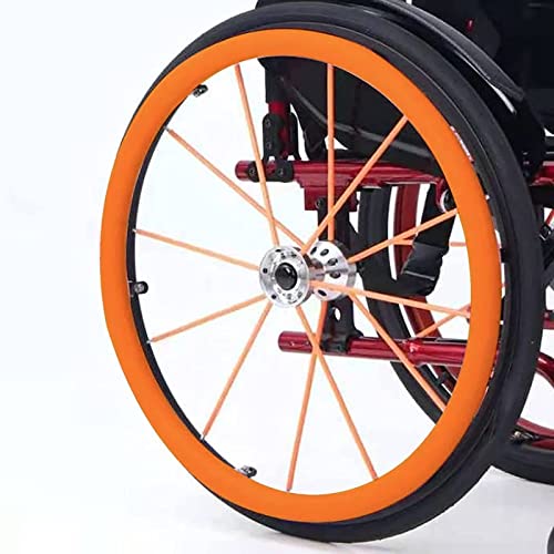 GiMLy Wheel Sports Rollstuhlabdeckung, 24/22-Zoll-Rollstuhl-Schiebefelgenabdeckungen, rutschfeste, verschleißfeste/Handschubabdeckung – 1 Paar,H,24IN