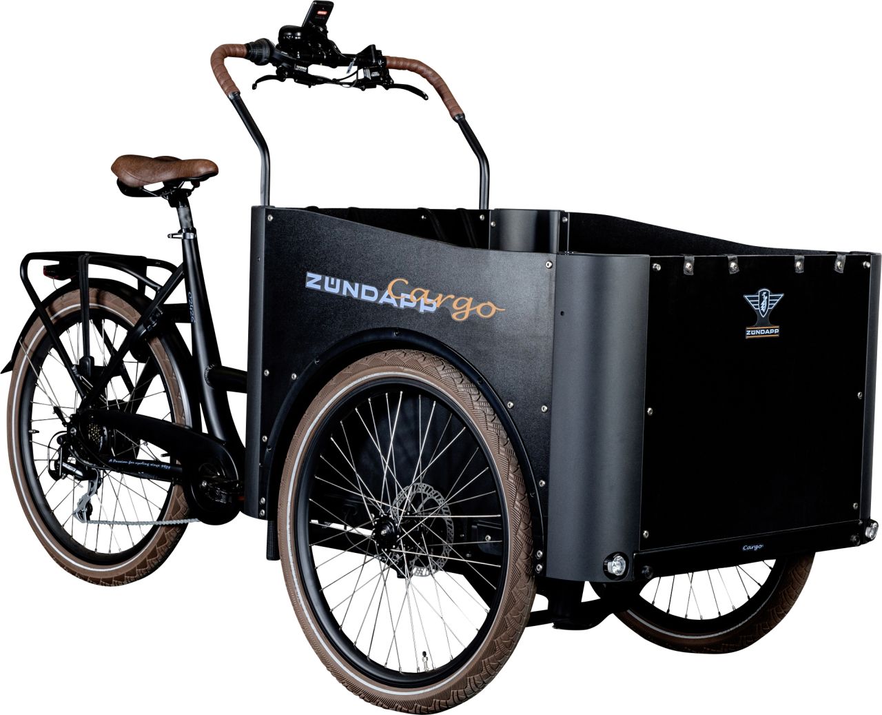 Zündapp E-Bike Lastenfahrrad Cargo C2426 26/24 Zoll mit Ladefläche 7-Gang RH 53cm 576 Wh schwarz bra