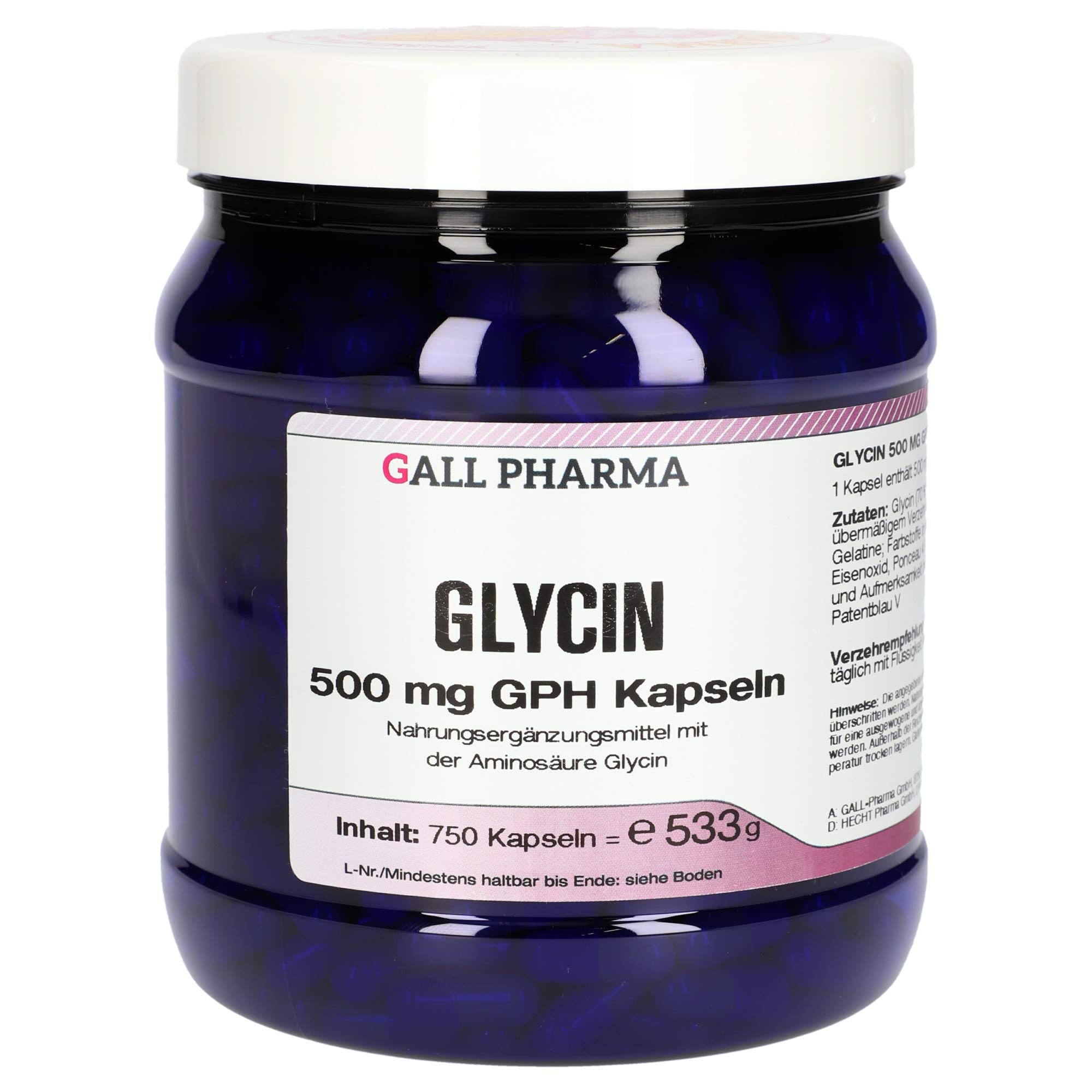 Gall Pharma Glycin 500 mg GPH Kapseln , 1er Pack (1 x 750 Stück)