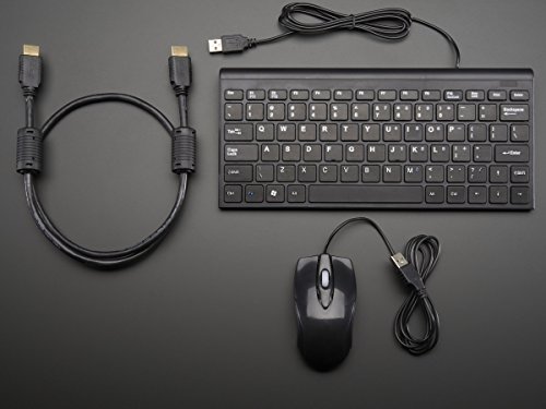 Adafruit Computer-Erweiterung für Raspberry Pi - Mini Chiclet Keyboard (QWERTY) - HDMI Kabel - Zwei-Tasten-Maus
