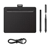 Wacom Intuos Small Zeichentablett Bluetooth - Tablet zum Zeichnen & zur Fotobearbeitung mit druckempfindlichem Stift schwarz - Ideal für Home-Office & E-Learning