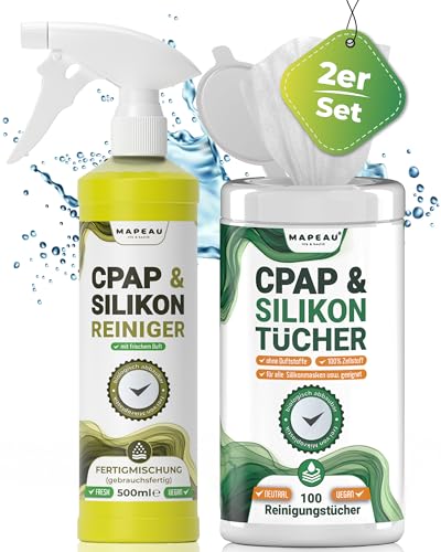 Silikonreiniger CPAP Reiniger Fertigmischung Mapeau (2er Set)