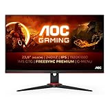 AOC Gaming 24G2ZE 60 cm (23,8 Zoll) Monitor (FHD, HDMI, DisplayPort, FreeSync, 0,5 ms Reaktionszeit (MPRT), 240 Hz, 1920 x 1080) schwarz/rot
