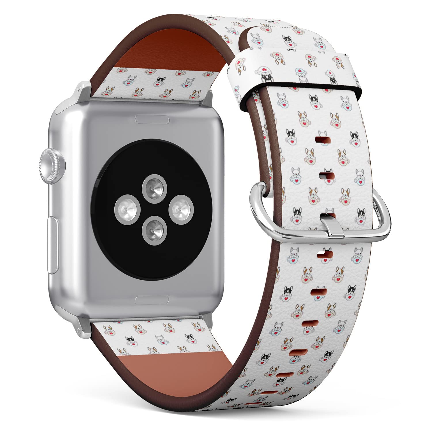 IKIKI-TECH Kompatibel mit Apple Watch-Armband, 38 mm, 40 mm, 41 mm (Hunde-Muster), veganes Ersatzarmband für iWatch Series 8, 7, 6, 5, 4, 3, 2, 1 Ultra SE