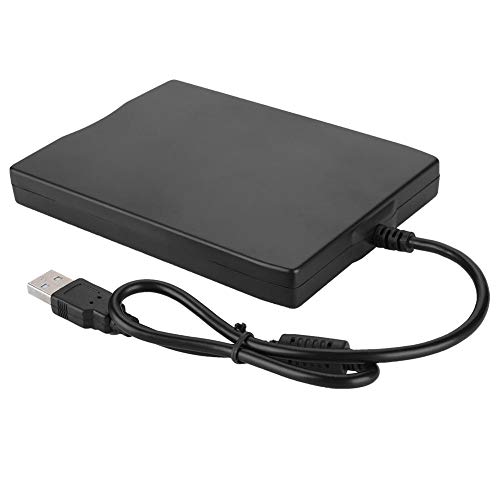 Simlugn USB-Diskettenlaufwerk, 1,44 MB neutrales externes tragbares Laufwerk Diskette FDD für allgemeine Verwendung Schwarz
