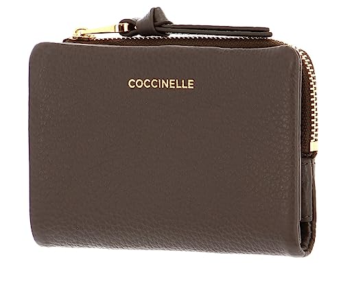 Coccinelle Softy Wallet Grained Leather Coffee