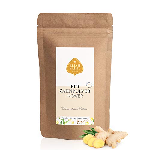 BIO Ingwer Zahnpulver I Ingwer und Xylit - Nachfüllpack 200 Gramm VEGAN - OHNE künstliche Zusatzstoffe