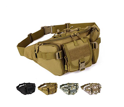 YFNT Tactical Waist Pack tragbar Fanny Pack Outdoor Army Hüfttasche Military Taille Pack für Radfahren Camping Wandern (braun)