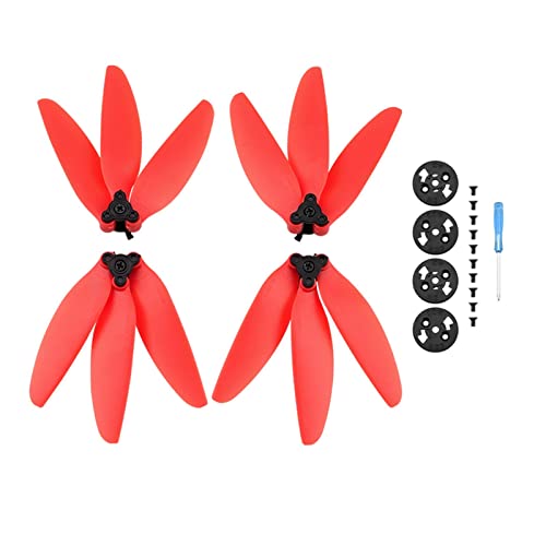 Zubehör für Drohnen Falten Ersatz Drohnenzubehör Antrieb leistungsstarke Schubstille Flugreparaturteile for DJI Mavic Mini 2 (Color : Red)