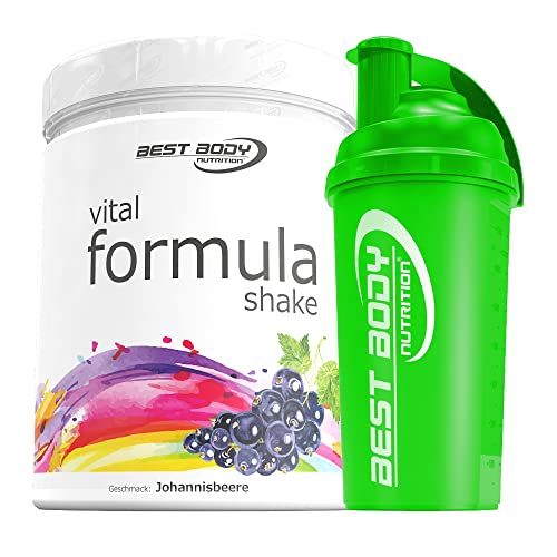 500g Vital FormulaShake - Johannisbeere + Shaker - Für einen guten Start in den Tag - mit Astaxanthin und vielen wertvollen Vitaminen und Mineralstoffen + ideal bei einer Diät