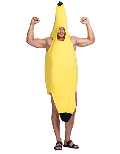 EraSpooky Banane Kostüm für Unisex Gelb Frucht
