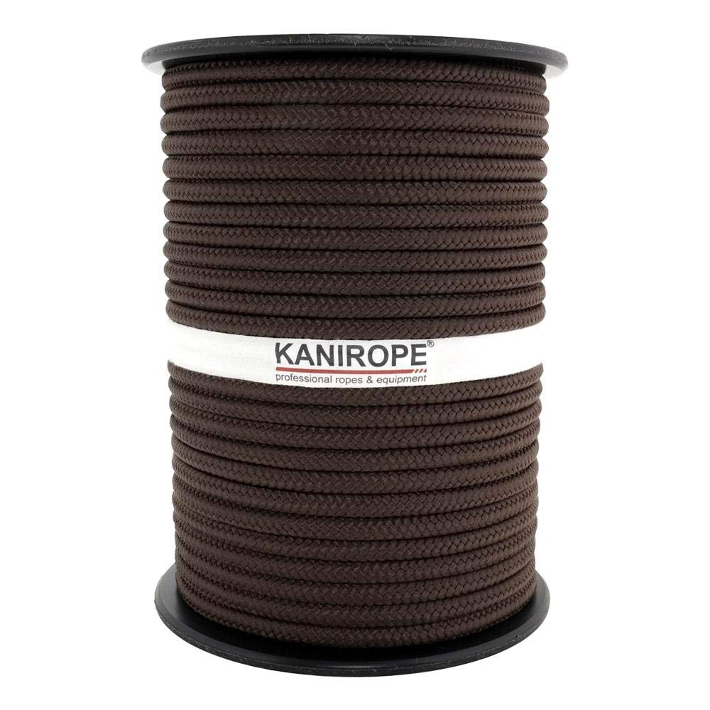 Kanirope® PP Seil Polypropylenseil MULTIBRAID 8mm 100m Farbe Braun (0124) 16x geflochten