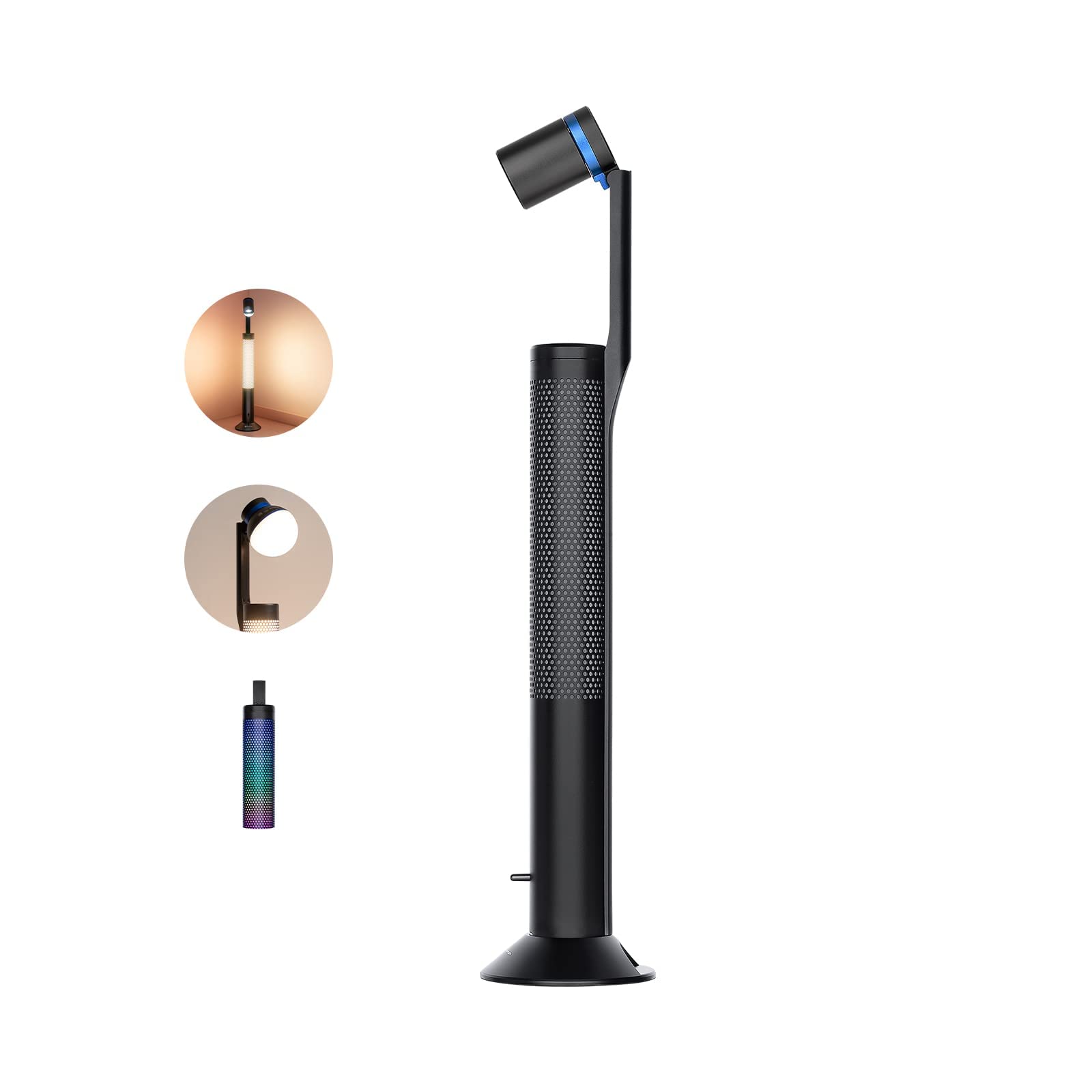 OLIGHT Olamp Nightour Tischlampe, Saugnapf-Basis, warmweißes Licht (8-60 Lumen) geeignet zum Lesen 12 RGB-LED Design schafft die benutzerdefinierte Lichtfarbe