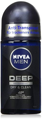 Nivea Men Deep Anti-Transpirant, Dry & Fresh 48h protection, 4er Pack (4x 50ml)