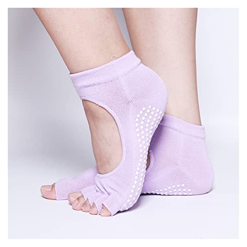 5 Paare Frauen Five Finger Athletic Socken Kurze Socken Low Cut Sports Tab Socken (Color : Purple)
