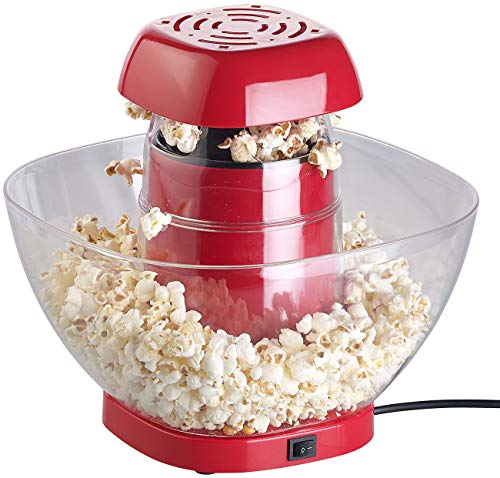 Rosenstein & Söhne Popcorn-Selbermachen: Heißluft-Popcorn-Maschine mit Auffangschale, für 80 g Mais, 1.200 Watt (Popcorngeräte)