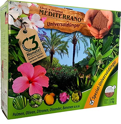 Lück´s original Mediterrano Universal Dünger 10 Kg für mediterrane Pflanzen, Bananen, Oliven, Zitronen, Hanfpalmen, Palmen