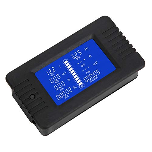 ViaGasaFamido Batteriemonitor, PZEM-015 0-200V 0-300A Multifunktions-LCD-Display Batteriestrom Spannung Leistung Energie Kapazität Impedanztester Checker mit 200A Shunt(mit 200A Shunt)
