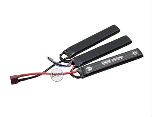BEGADI 'AMAX' LiPo Akku 11,1V 2150mAh 25C Triple Stick mit Dean + Mini TAM Adapter, 12,5x1,0x2,0cm