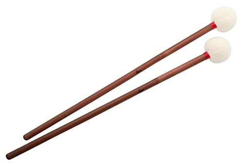 XDrum TB43 Paukenschlägel Paar (Bambusstiel, 43 mm Filzkopf, Länge: 38,5 cm)