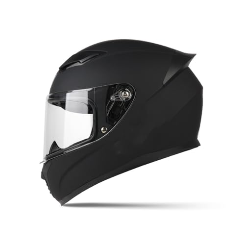 ZHXIANG Helm Motorrad-Integralhelme, Renn-Motocross-Helm, modularer Moto-Helm, Moped-Straßenrennhelm, für Erwachsene Männer Frauen, DOT/ECE-Zulassung F,XL=58-60CM