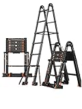 ZR- Herringbone Ladder, 3.4-8.2M Teleskopleiter Aluminium Teleskopleiter Hoch Mehrzweck Hochleistungs-Max 330 Lbs -Einfach zu lagern und einfach zu tragen (Farbe : 4.1+4.1=straight 8.2m)