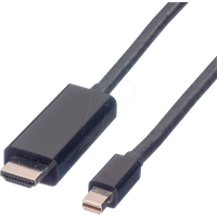 Value Mini DisplayPort Kabel, Mini DP-UHDTV, ST/ST, schwarz, 2,0 m