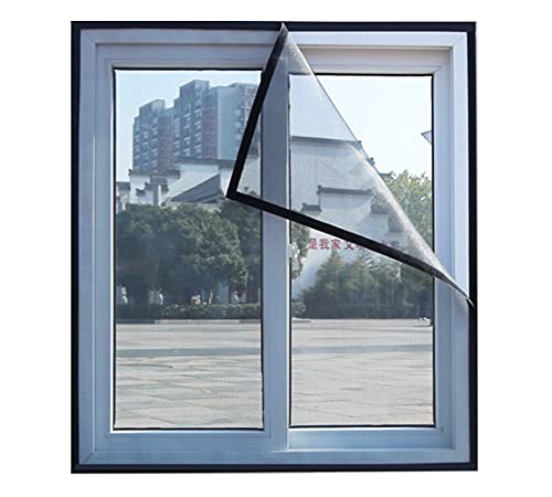 Universal DIY Selbstklebendes Fensternetz mit klebrigen Bändern, Katzensicherheitsnetz, transparentes Fenstergitter, Anti-Mücken-Fensternetz, zuschneidbar
