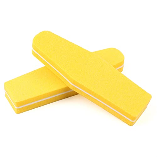 RHAIYAN 50 stücke Mini Schwamm Nail art File Diamond doppelseitige Pufferblock 100/180 Schleifpufferstreifen Schleifen Maniküre Salon Werkzeuge Specific (Color : Yellow)