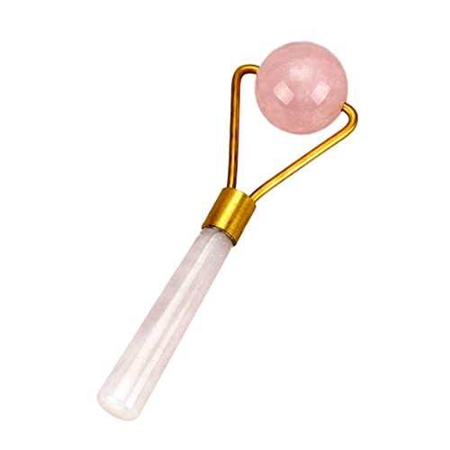 Massage Ball Jade Roller GuaSha Scraping Face-Lifting Tool Pink Crystal Energy Stone Back Relax Body Massager 1Pcs