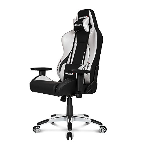 AKRACING Gaming Chair Gamingchair, PU-Kunstleder, Master Premium Silber/Schwarz, normal