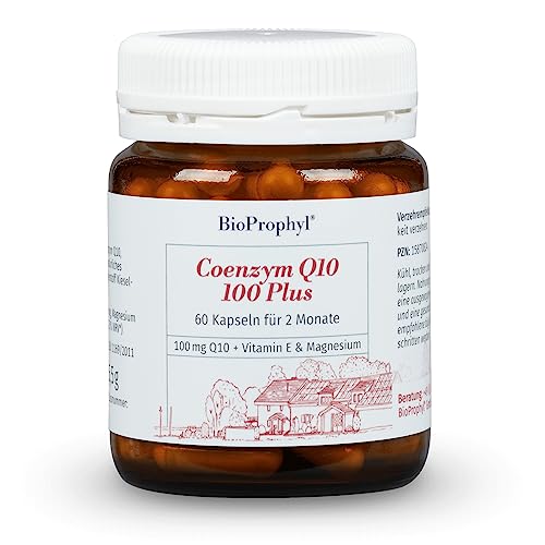 BioProphyl® Coenzym Q10 100 plus - 100 mg reines Q10 aus fermentativer Herstellung mit Vitamin E - 60 vegetarische Kapseln für 2 Monate