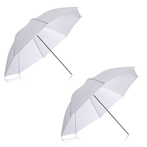 Neewer® 2 Pack 83,8 cm/84 cm, weiß transluzent Weich Regenschirm für Foto und Video Studio Shooting