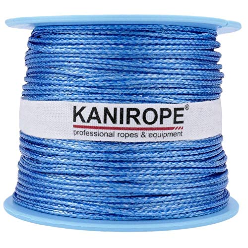 Kanirope® Dyneema Seil PRO 1mm 100m Blau 12-fach geflochten SK78 verstreckt beschichtet