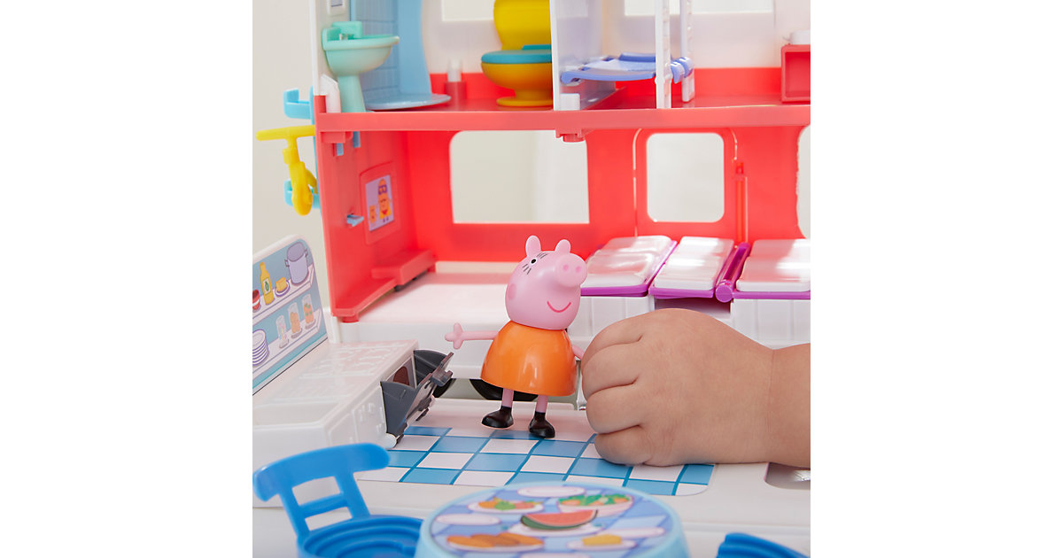 Peppa Pig Peppa’s Adventures Wohnmobil von Familie Wutz Vorschulspielzeug, umbaubares Fahrzeug, spielt Geräusche und Musik, ab 3 Jahren geeignet 3