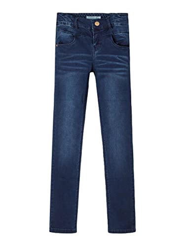 NAME IT Mädchen NKFPOLLY DNMTRILLE 3001 Pant NOOS Jeans, Blau (Dark Blue Denim), 164