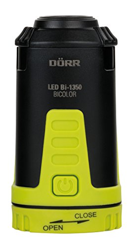 DOeRR 980546 Bi-1350 LED Camping-Laterne 115lm batteriebetrieben 77g Schwarz, Gruen