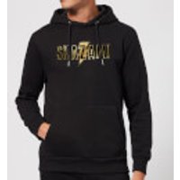 Shazam Gold Logo Hoodie - Black - L