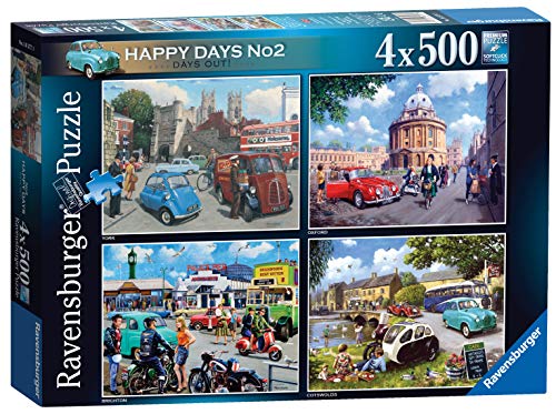 Ravensburger 16577 Happy Collection No.2 Days Out 4 x 500 Teile Puzzles für Erwachsene und Kinder ab 10 Jahren
